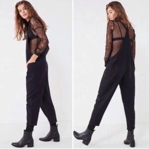 Urban Outfitters BDG black linen blend overalls